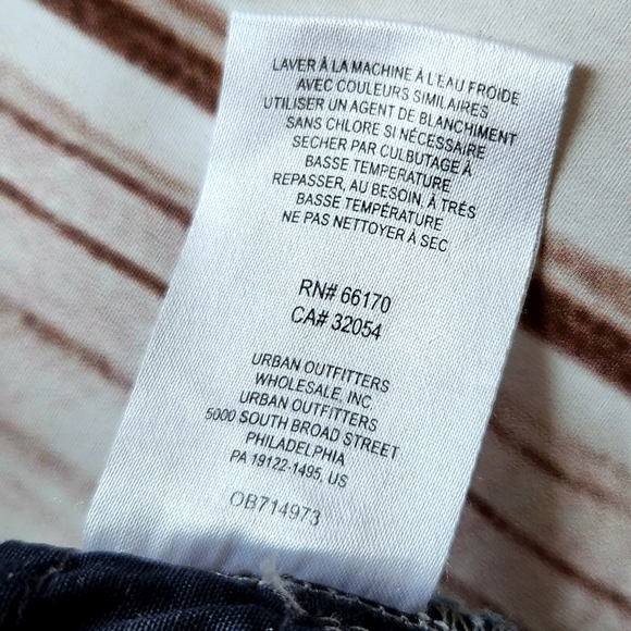 Free People Straight Leg Mid Rise Raw Hem Cropped Blue Jean | Women's Size 25 - Picture 10 of 12